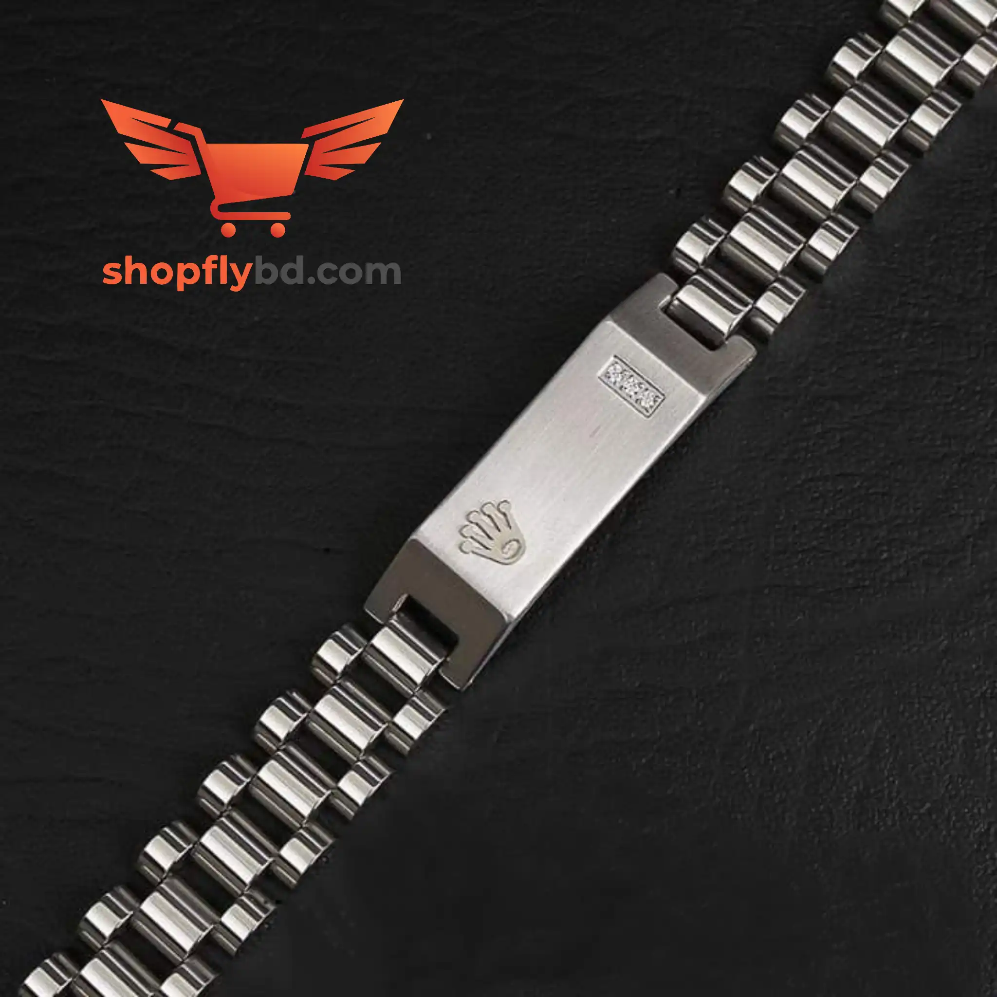 Men’s Stainless Steel Crown Jubilee Chain Bracelet