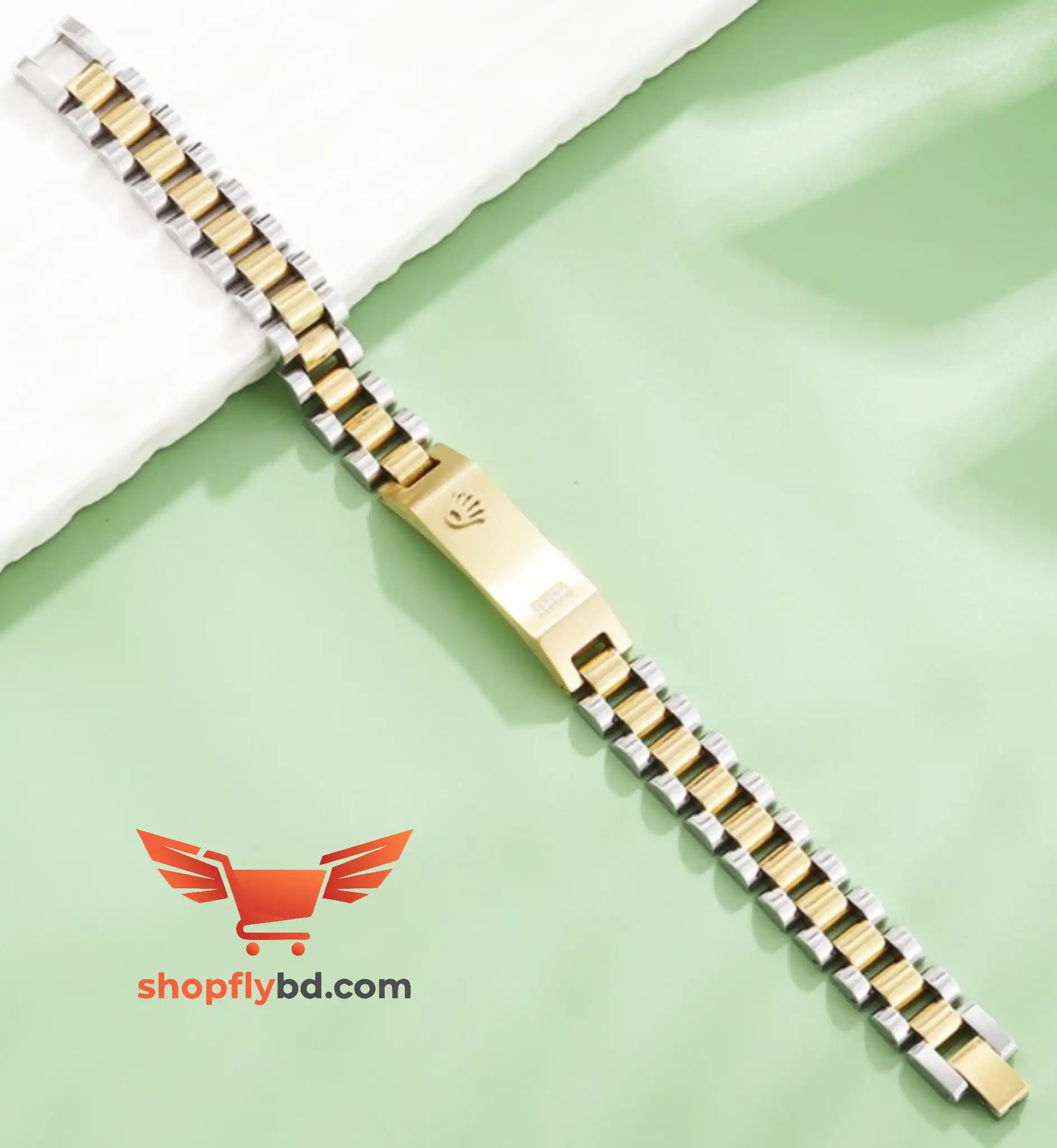 Men’s Stainless Steel Crown Jubilee Chain Bracelet