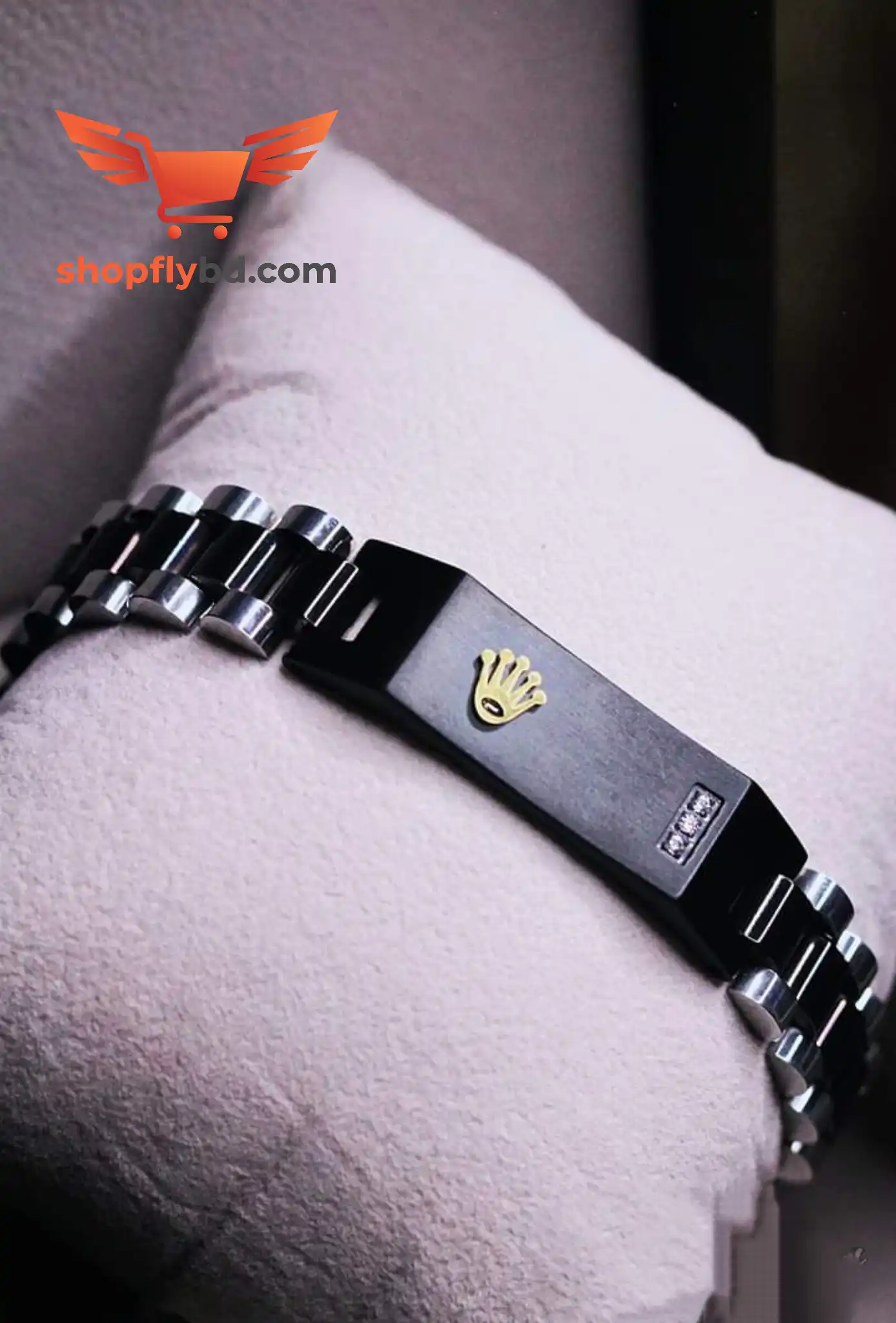 Men’s Stainless Steel Crown Jubilee Chain Bracelet