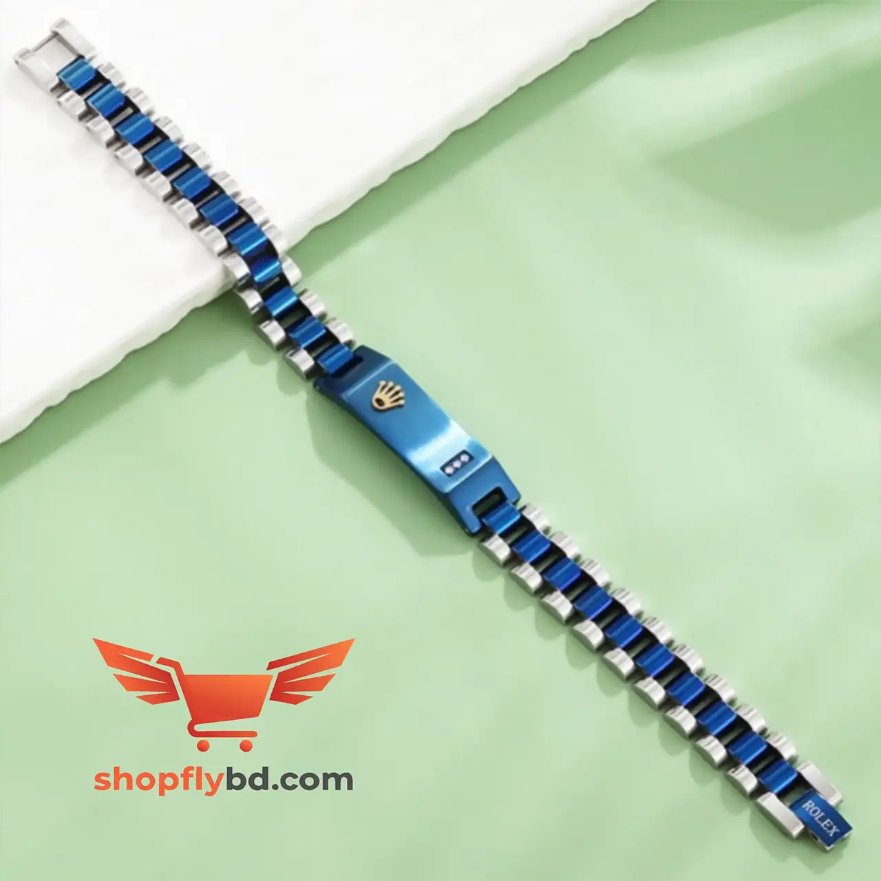 Men’s Stainless Steel Crown Jubilee Chain Bracelet