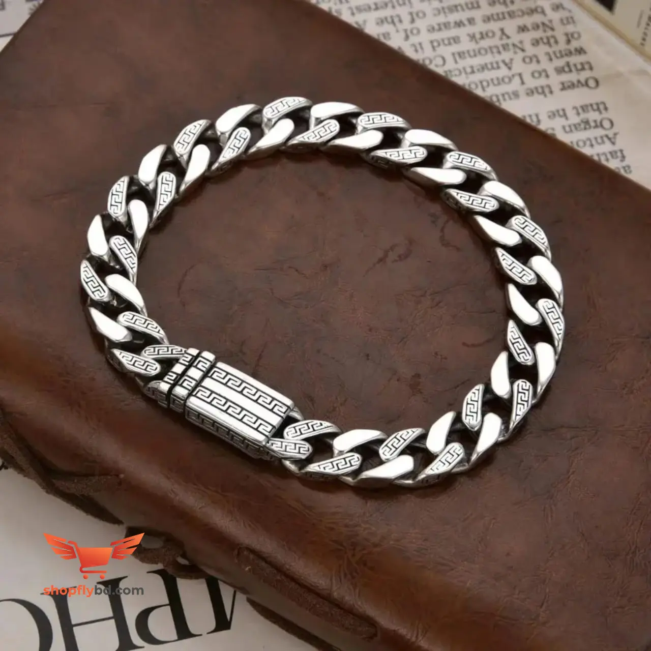 9mm Retro Sterling Silver Bracelet