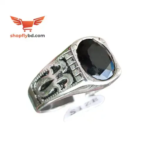 Italian Black Stone Finger Ring