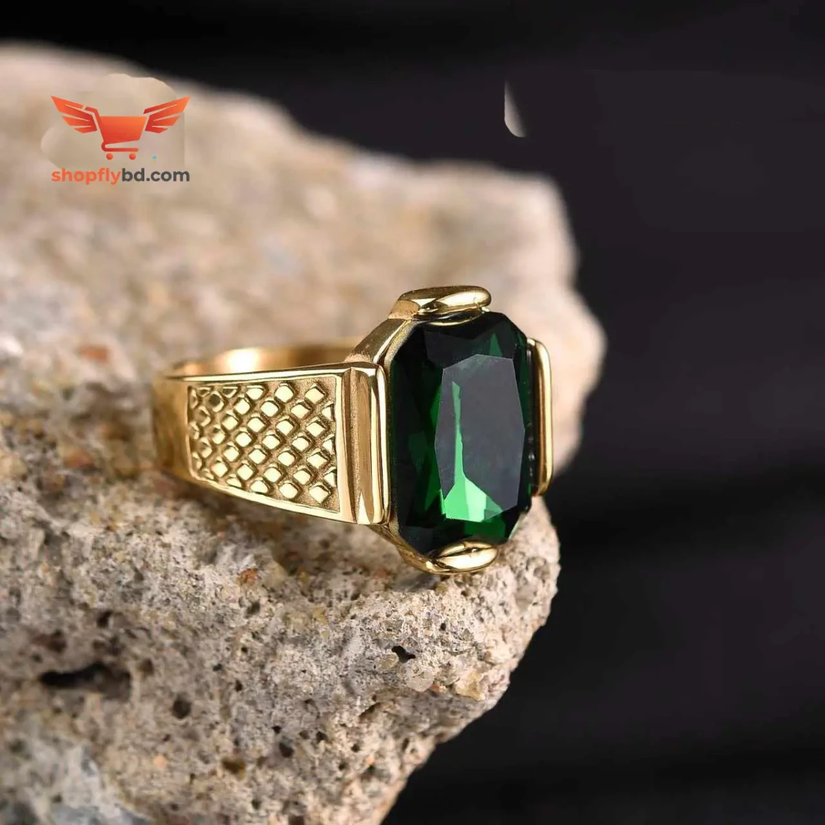 Italian Panna Stone Finger Ring For Men