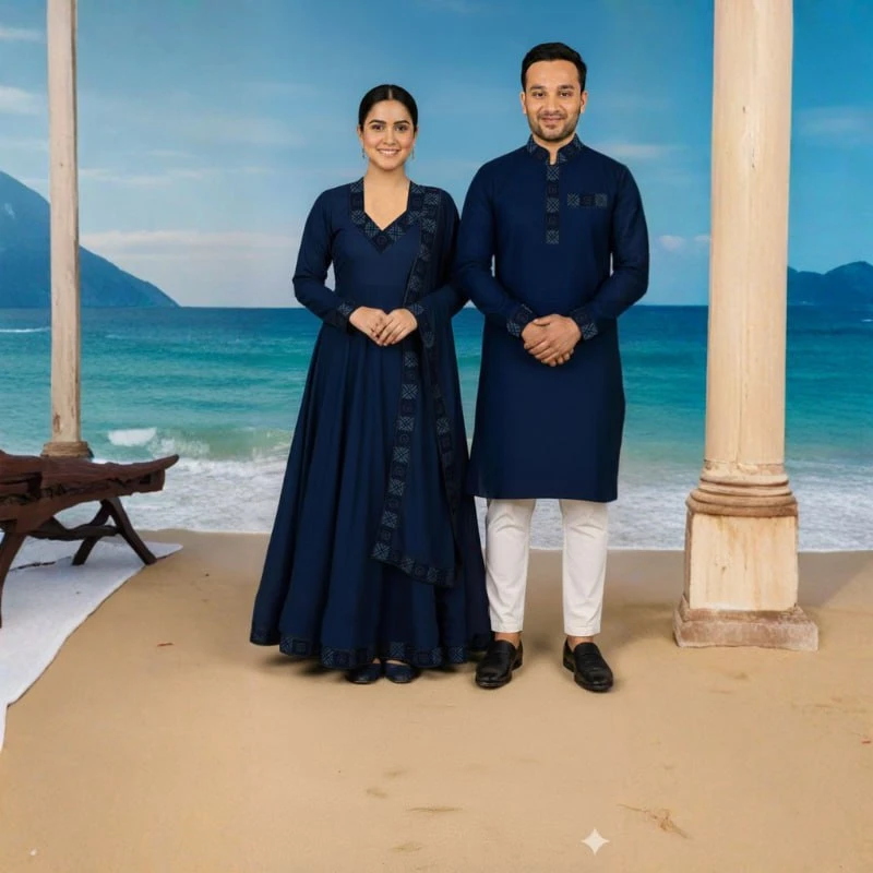 Couple Panjabi Three Piece Combo